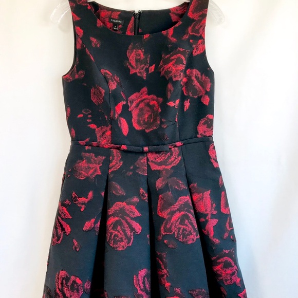 Talbots Women’s Black Red Roses Sleeveless Semi-Formal Cocktail Dress 2 (S/M) - Picture 14 of 15